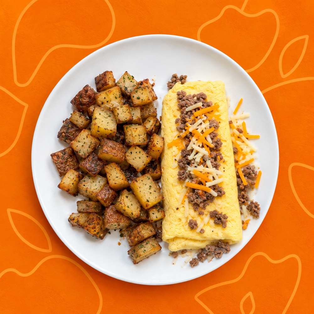 Cheesy Turkey Sausage Omelette