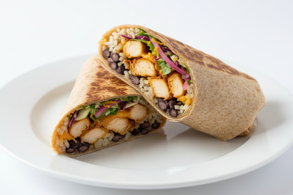 Smoked Chipotle Chicken Burrito Greek Yogurt Santa Fe Sauce
