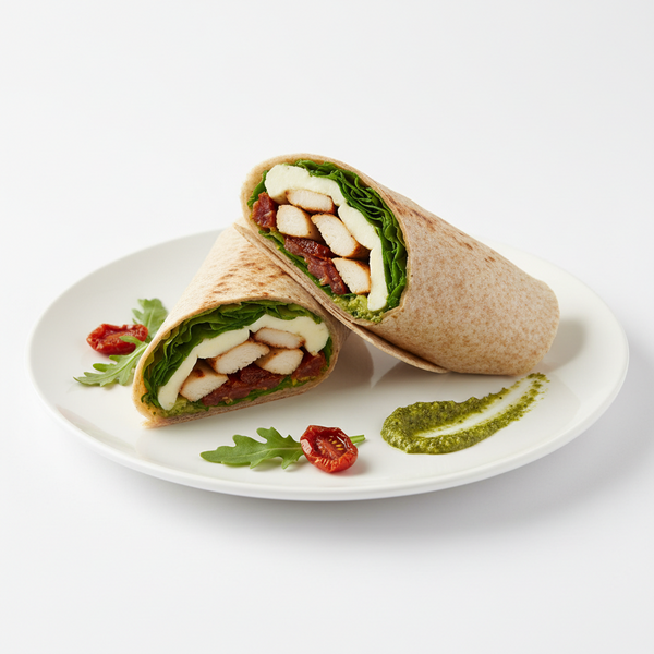 Broccoli Rabe Pesto Chicken Wrap